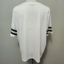 Bebe  Sport White & Black Mesh Logo Activewear Tee Size 1X Photo 3