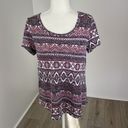 Absolutely Famous  Aztec Print Short Sleeve Top Size M Photo 1