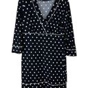 Lands'End  Swim Coverup Dress Size S Jersey Quick Dry 3/4 Sleeve Black White Dot Photo 0