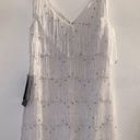 BCBGeneration white gold beaded fringe dress Photo 0