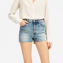 Everlane  Cheeky Blue Denim Shorts Button Closure Photo 1