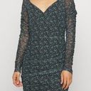 Hollister  long sleeve mesh bodycon mini dress in black ditsy floral Photo 0