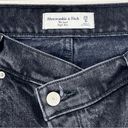 Abercrombie & Fitch  The Dad High Rise Crisscross Waist Black Raw Hem Size 29 8 Photo 9