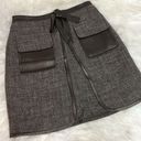 Robert Rodriguez  Wool & Leather Skirt Size 6 C17 Photo 0