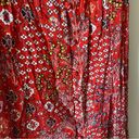 Abel the label NWT  Tangerine Red Lola Floral Button Ruffle Hem High Low Dress Photo 5