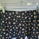 Bobbie Brooks Black Rose Gold Star Ruffle Hem Sleep Women's Shorts Size Large Photo 7