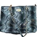 DKNY  NWOT Quilted Leather Snakeskin Convertible Crossbody Shoulder Bag Purse Photo 0