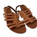 Ralph Lauren Lauren  Lucetta Brown Leather Wedge Sandal Size 8.5 Photo 0