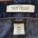 White House | Black Market  Womens Straight Jeans 2 Blanc Stretch Crop Photo 5