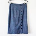 Rebecca Taylor Tailored by  Blue Rose Plaid Side Button Down Pencil Skirt Photo 11