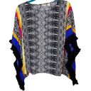 Westbound 🎓  Patterned Colorful Fringe Trim Top Photo 0