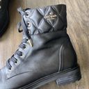 Kate Spade  Combat Boot Womens Sz 8.5 Black Leather Billie Lace Up Moto Biker Photo 2