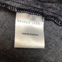 Draper James  Women’s Chambray Dark Blue Split V-Neck Pleated Button-Up Shirt Photo 8