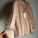 Ramy Brook NEW  Sera V-Neck Long-Sleeve Blouse with Grommet Trim Photo 4