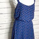 Bebop  Blue & Red/Orange Hearts Sun Dress Size Small Photo 2