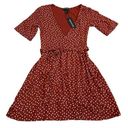 Pretty Little Thing  Red, Mini, Polka Dot, Belted Dress Photo 0