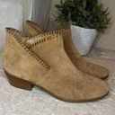 Jack Rogers  Tan Suede Ankle Booties Low Heel Slip On Boots sz 9.5 M Photo 0