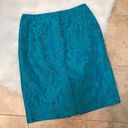 Chetta B  beaded, silk pencil skirt blue size 6 Photo 2