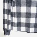 BKE Gray & White Buffalo Plaid Print Sherpa Pullover Sweater Photo 3