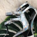 Brian Atwood  Metallic Snake print Strappy Laetitia Stiletto Sandals 8.5 Photo 6