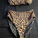 Good American Good‎ American Better Band Reversible Leopard Bandeau Bikini Set Women’s XS Photo 0