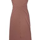 Lululemon  All Aligned Midi Dress Spiced Chai Slim Fit Bodycon Soft Athletic Nulu Photo 4