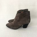 Frye  JENNIFER Brown Grey Suede Pointed Stacked Heel Dress Ankle Boots 6 Photo 65