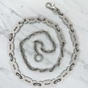 The Bar Silver Tone Metal Chain Link Belt OS One Size Photo 1