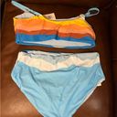 Faherty NWT  x Andie Sunwave Maui & High Waisted Bottom Tankini Bikini Set M Photo 3