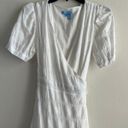 Draper James NEW  Puff Sleeve Wrap Dress in White Photo 2