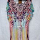 Calia by Carrie  Underwood Multicolor Pastel Kaftan Swimsuit Coverup Size L Photo 3