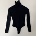 Madewell  Turtleneck Thong Bodysuit Long Sleeve Black Size XS Photo 2