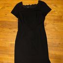 Talbots Black Scalloped Cocktail Dress Photo 0