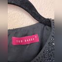 Ted Baker  Sleeveless Little Black Dress With Embellished Collar Size 8 Photo 4