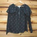 Wildfox NWT  Sheer Rose Print Peasant Blouse Top Photo 1