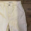 Abercrombie & Fitch 90s Straight Ultra High Rise White Cargo Pants Photo 3