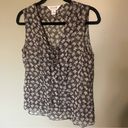 Allison Taylor Vintage  100% Silk Sheer Floral Lace Up Tank Top size M Photo 0