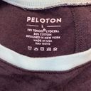 Peloton Flow Tulip Back Tank Top Size Large Black Teal Trim Photo 2