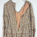 Altar'd State Altar’d State Chelsia Dress Floral Long Sleeves Ruffle Mini Size Medium M EUC Photo 12