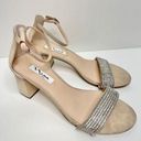 Nina  Sandals Womens Size 8.5 Eloise Ankle Strap Crystal Detailed Block Heel Photo 1