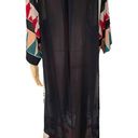 Gottex  Vintage 70s Sheer Hippie Geometric Psychedelic Bell Sleeve Luxury Dress Photo 4