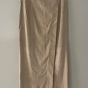 Vince Lamb Leather  Faux Wrap Midi in Marzipan Beige Suede Leather Skirt… Photo 1