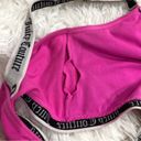 Juicy Couture  Logo Band Keyhole Bralette Hot Pink XL Photo 5