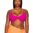 Good American  Pink Jacquard Bikini
Top Demi Cup Size 3 Large L NWT Photo 0