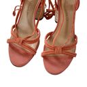 Gibson Latimer Gibson & Latimer Sandal Tasha Suede Lace up Shoe Coral Size 8.5 NWT Photo 4