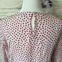 BeachLunchLounge White & Red Poppy Floral Patterned Blouse Photo 7