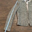 Brooks Brothers  Woven in Italy Silver/Black/Grey Wool Tweed Blazer Size 4 Photo 8