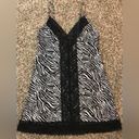 Frederick's of Hollywood  vintage zebra print lace mini slip dress Photo 2