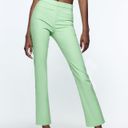 ZARA NWT  lime green MINI FLARE TROUSERS. Size Medium Photo 1