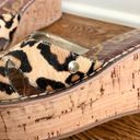 Sam Edelman Cork Wedge Sandals in Cheetah Print Cafe Hair- Size 8.5 Photo 6